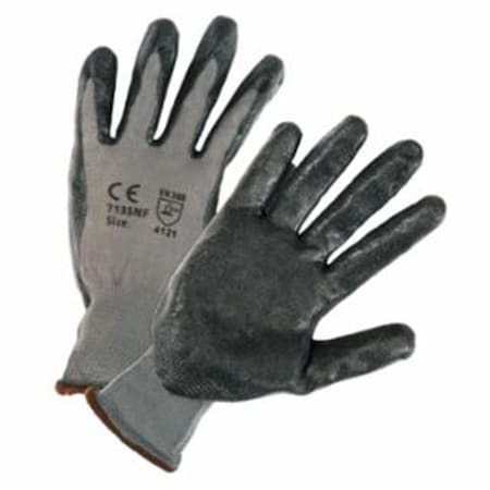West Chester Protective Gear Nitrile, Palm and Fingers, 3 Abrasion Level, Gray, XL 813-713SNF/XL